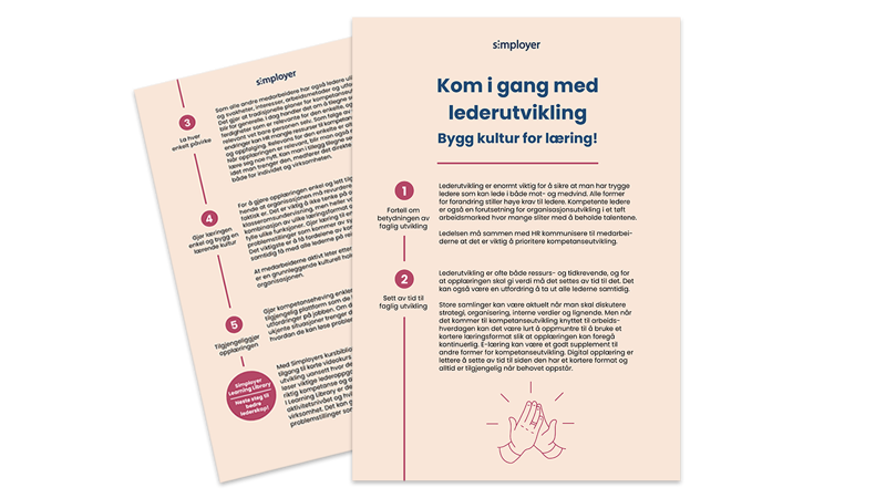 Sjekkliste - Kom i gang med lederutvkling